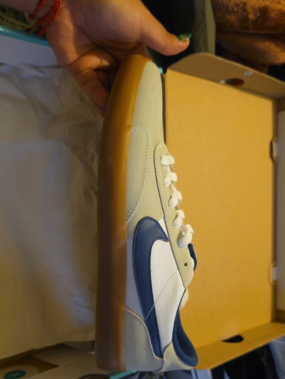 Nike Men's Low-Profile Sneaker - White, Blue & Gum